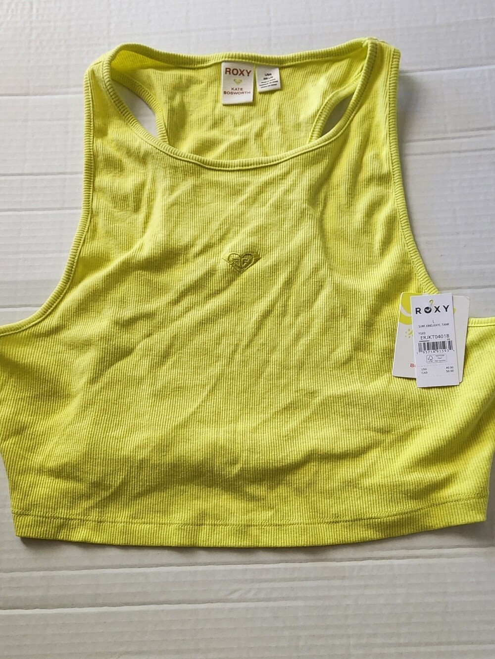 Roxy Kate Bosworth Ribbed Tank Size L NWT